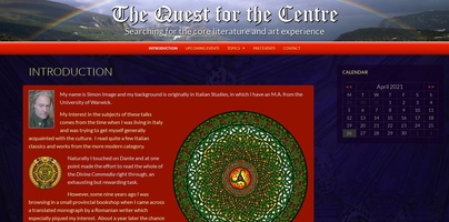 Screenshot of The Quest for the Centre’s website on a desktop computer
