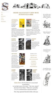 Screenshot of Sandspout Bookstore, Dolgellau’s website on a mobile phone